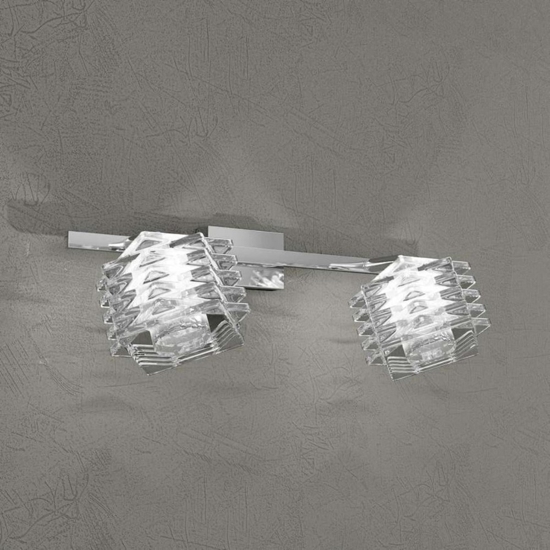 Top light rubik applique cubi di vetro trasparente