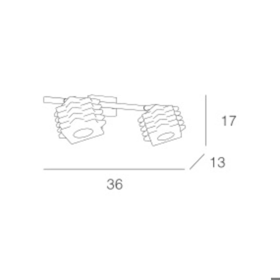 Top light rubik applique cubi di vetro trasparente