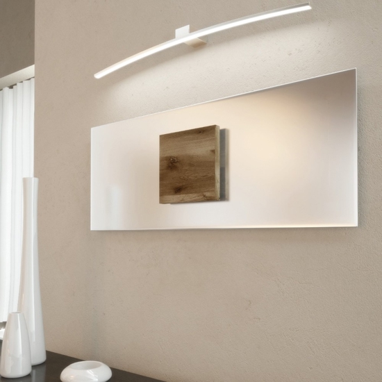 Toplight curved applique specchio da bagno cromo 4000k