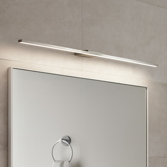 Applique luce per specchio da bagno cromato led 14w 3000k