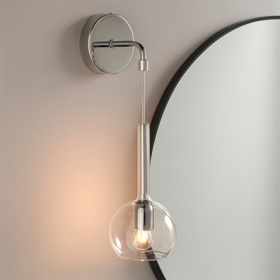 Applique per bagni pendente sospesa vetro trasparente