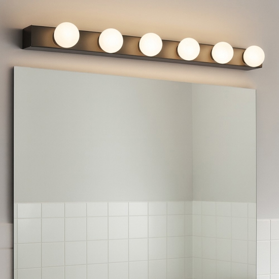 Prive ap6 applique nero per specchio da bagno ideal lux