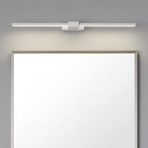 Applique per specchio bagno orientabile 91cm bianco 16w 3000k line perenz illuminazione