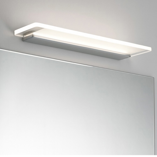Applique da bagno led 28w 3000k alluminio anodizzato linea light skinny