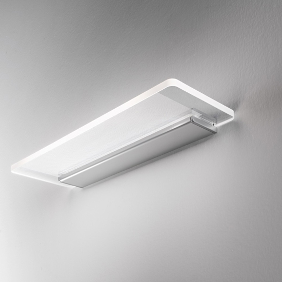 Applique da bagno led 28w 3000k alluminio anodizzato linea light skinny