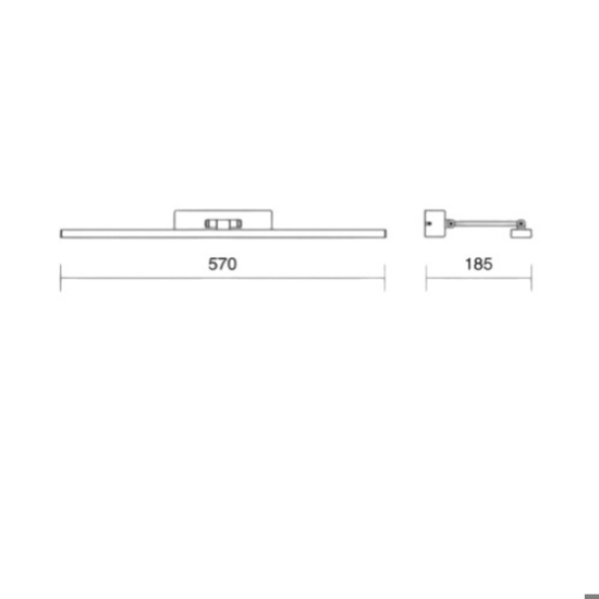 Isyluce applique per specchio da bagno cromato led 12w 4000k