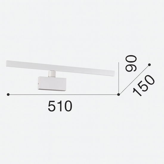 Applique per bagno cromo led 12,5w 3000k alma ap d51 ideal lux Applique per bagno cromo led 12,5w 3000k alma ap d51 ideal lux
