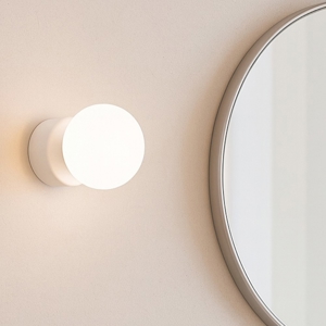 Perenz applique da bagno maga bianca sfera vetro