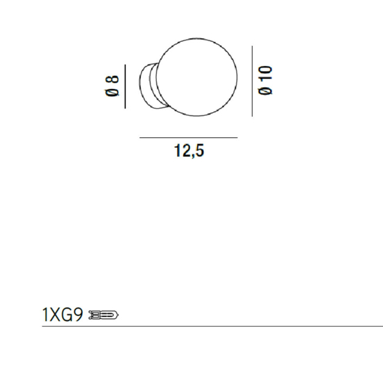 Applique da bagno oro sfera vetro maga perenz Applique da bagno oro sfera vetro maga perenz