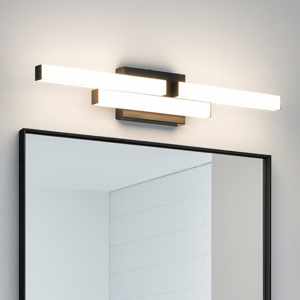 Applique nera per bagno led 14w 4000k geometrica