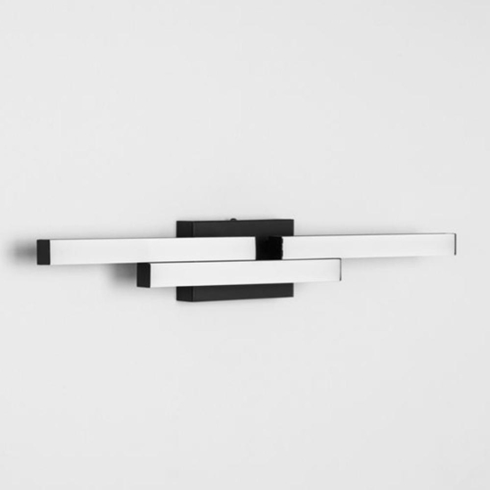 Applique nera per bagno led 14w 4000k geometrica