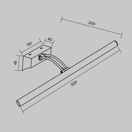 Maytoni fino applique da bagno per specchio design minimal led 3000k Maytoni fino applique da bagno per specchio design minimal led 3000k