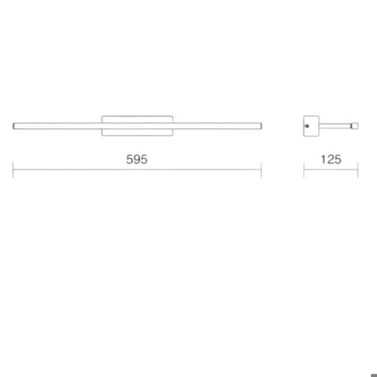 Isyluce applique per specchio da bagno 12w 4000k cromo