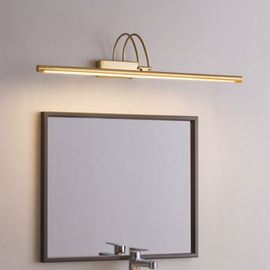 Applique specchio bagno oro satinato ideal lux bow ap d76