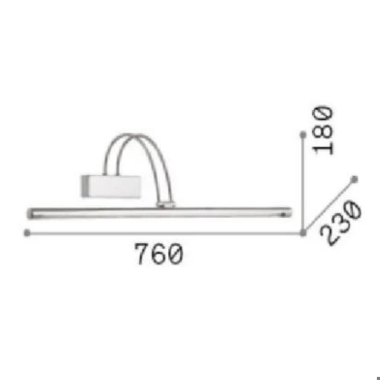 Applique specchio bagno oro satinato ideal lux bow ap d76 Applique specchio bagno oro satinato ideal lux bow ap d76