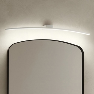 Applique luce specchio bagno curvo bianco 3000k