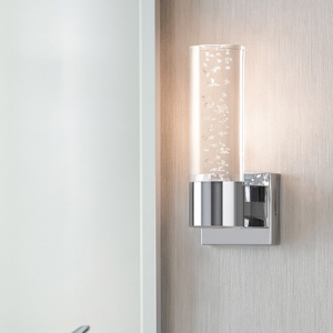 Applique da bagno design moderno led 3w cromo
