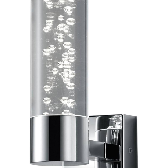 Applique da bagno design moderno led 3w cromo