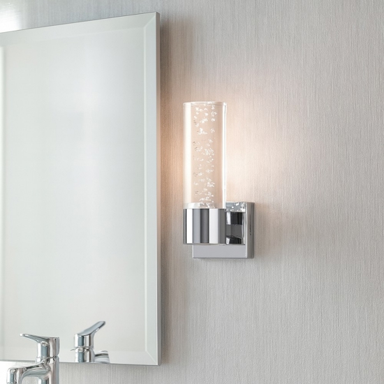 Applique da bagno design moderno led 3w cromo