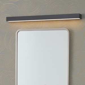 Applique rettangolare nera per bagno led 8w 3000k