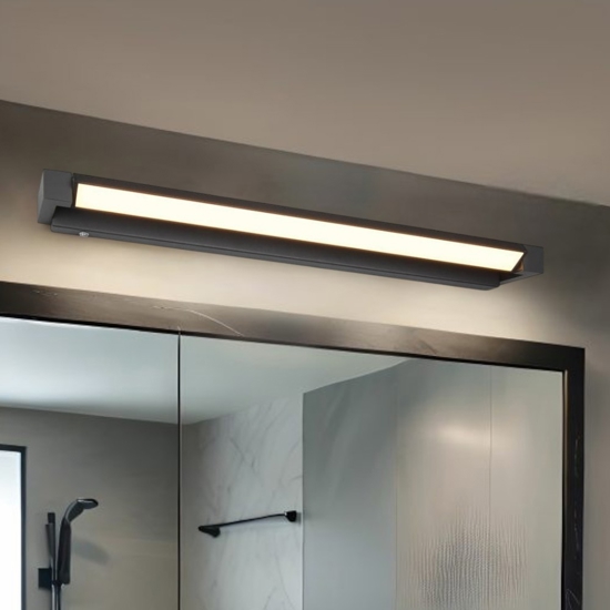 Applique da bagno nera led 15w 3000k 4000k dimmerabile luce orientabile