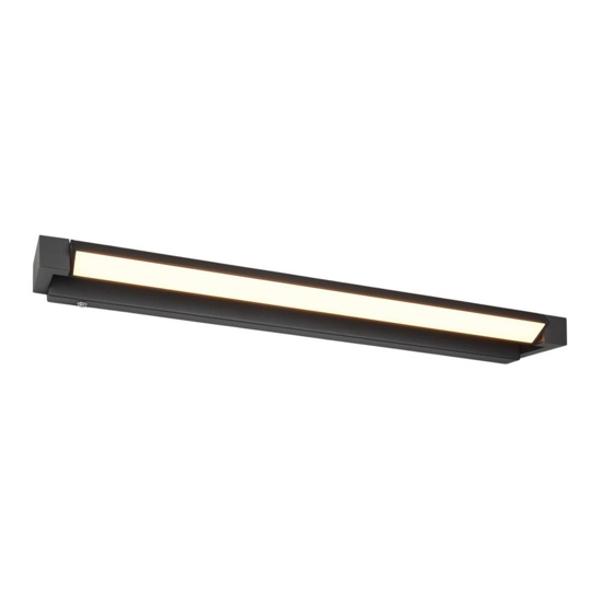 Applique da bagno nera led 15w 3000k 4000k dimmerabile luce orientabile