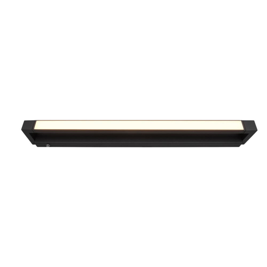 Applique da bagno nera led 15w 3000k 4000k dimmerabile luce orientabile