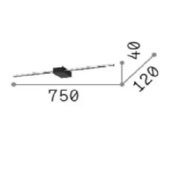 Applique da bagno nero led 13w 3000k ideal lux theo ap d075 Applique da bagno nero led 13w 3000k ideal lux theo ap d075