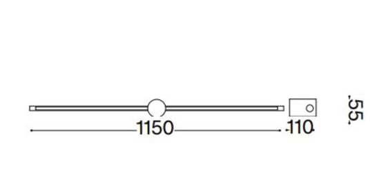 Filo ap d115 ideal lux applique specchio da bagno led 16w 3000k ottone Filo ap d115 ideal lux applique specchio da bagno led 16w 3000k ottone