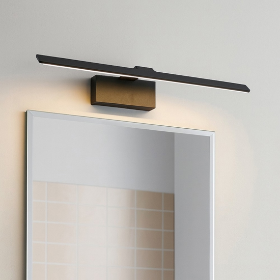 Applique nero per specchio da bagno ip20 isyluce led 18w 3000k Applique nero per specchio da bagno ip20 isyluce led 18w 3000k