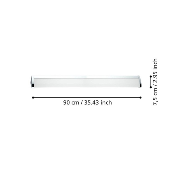 Gita eglo applique da bagno cromo led 4000k ip44