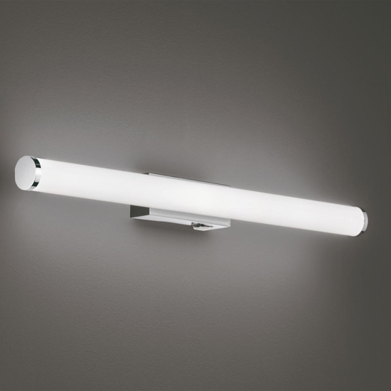 Applique cromo per specchio bagno 60cm led 6w 3000k