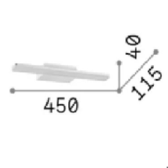 Applique bianca per bagno ideal lux make uo ap d45 Applique bianca per bagno ideal lux make uo ap d45