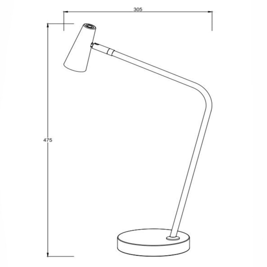 Lampada da scrivania bianca led 2700k dimmerabile