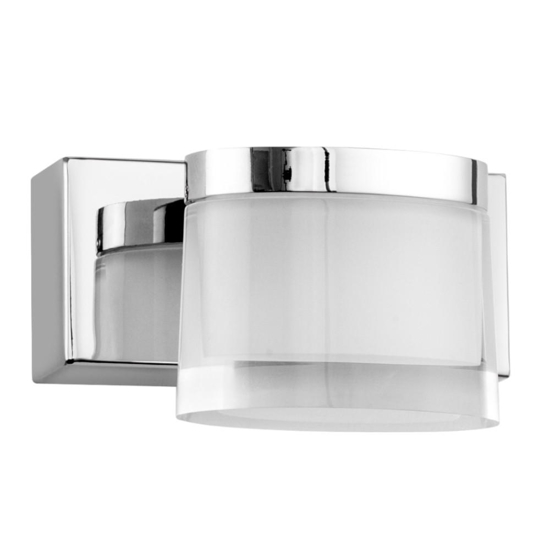 Applique da bagno led 5w 3000k cromo ip44