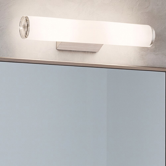 Camerino ap2 ideal lux applique specchio da bagno vetro bianco
