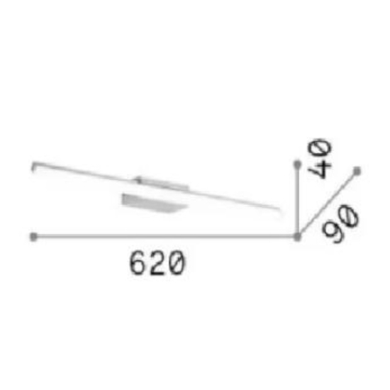 Ideal lux riflesso ap d62 applique specchio bagno cromo led 16w Ideal lux riflesso ap d62 applique specchio bagno cromo led 16w