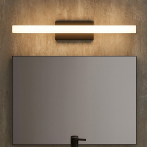 Applique da bagno moderno nera led 12w 3000k ip44