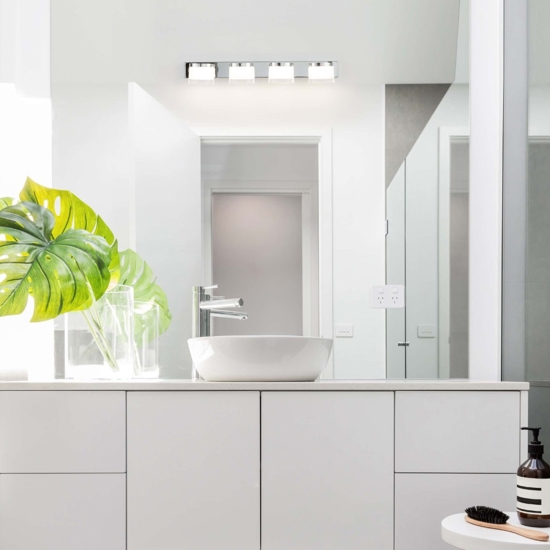 Applique per bagni luce sopra specchio cromato led 20w 3000k Applique per bagni luce sopra specchio cromato led 20w 3000k