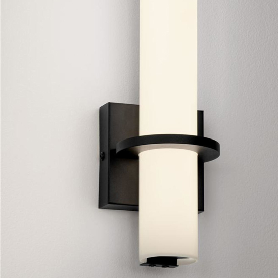 Applique nera da bagno moderno led 15w 4000k