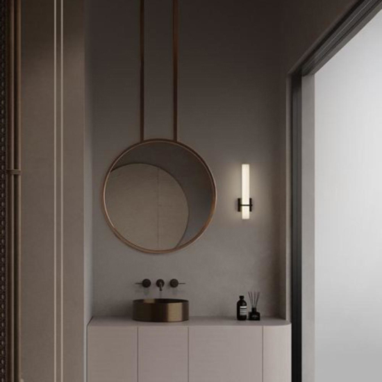 Applique nera da bagno moderno led 15w 4000k