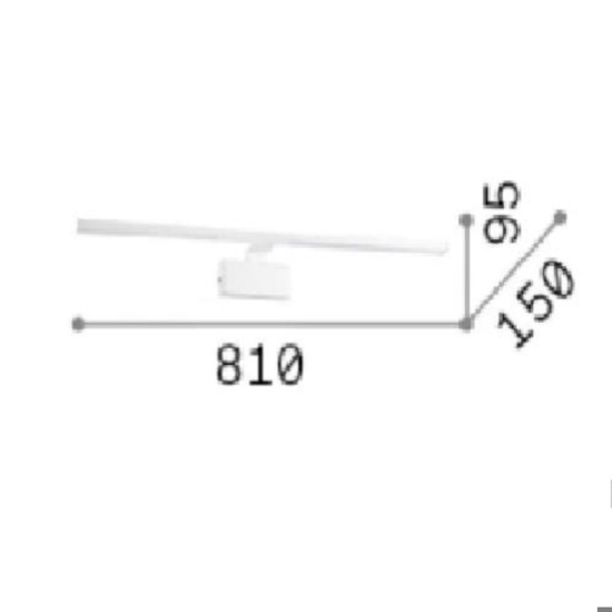 Applique cromo per bagno 18w 3000k ideal lux alma ap d81 Applique cromo per bagno 18w 3000k ideal lux alma ap d81