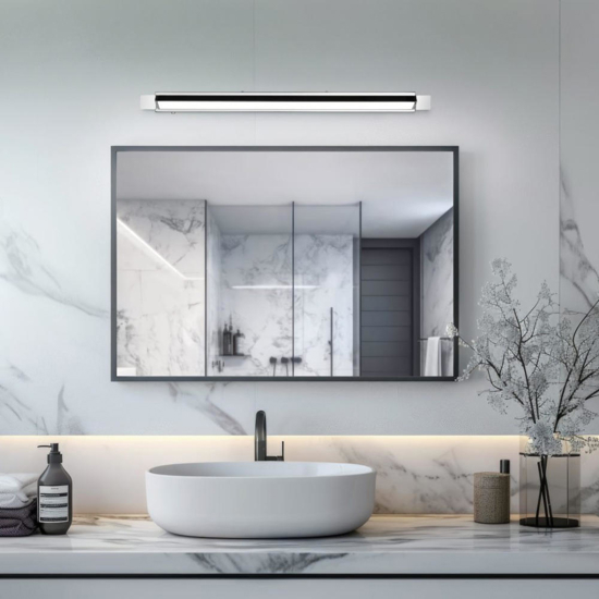 Applique cromo per bagno orientabile led 15w 3000k 4000k dimmerabile