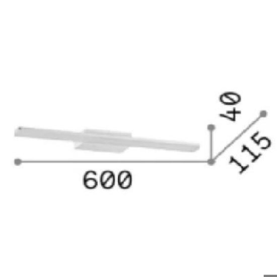 Ideal lux make up ap d60 applique da bagno led 18w 3000k Ideal lux make up ap d60 applique da bagno led 18w 3000k