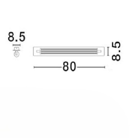 Applique nera per bagno moderno led 16w 3000k Applique nera per bagno moderno led 16w 3000k