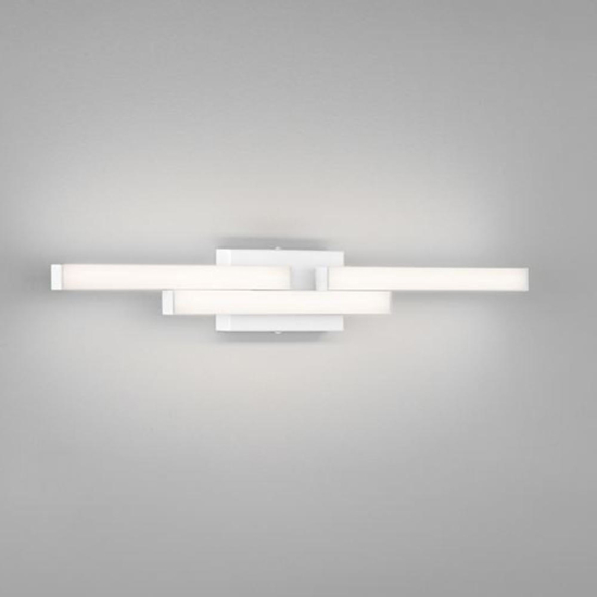Applique da bagno led 14w 4000k bianca geometrica ip44