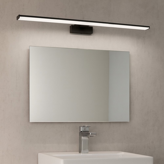 Eglo pandella applique da bagni nera per specchio led 14w 4000k