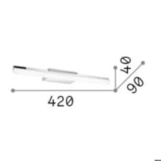Applique per bagno nera led 10w ideal lux riflesso ap d42 Applique per bagno nera led 10w ideal lux riflesso ap d42