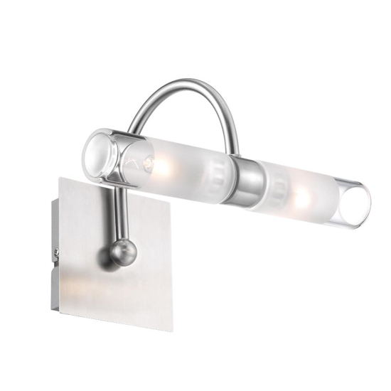 Applique specchio bagno due luci cromo e vetro ip44 Applique specchio bagno due luci cromo e vetro ip44