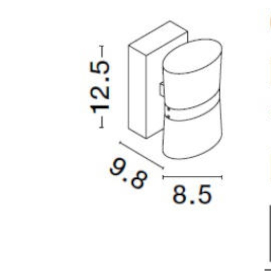Applique da bagno moderno led 10w 3000k cromo Applique da bagno moderno led 10w 3000k cromo